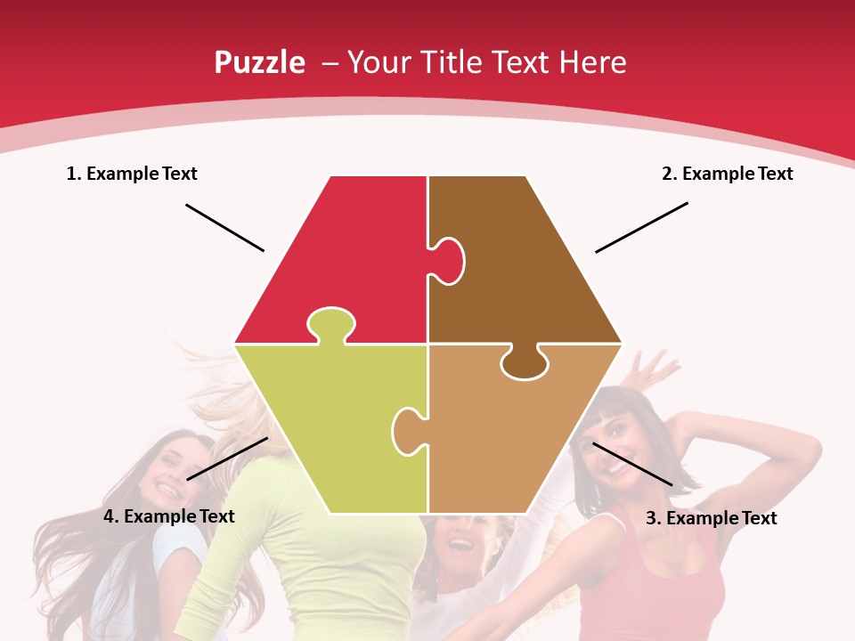 A Group Of Young Women Are Dancing Together PowerPoint Template