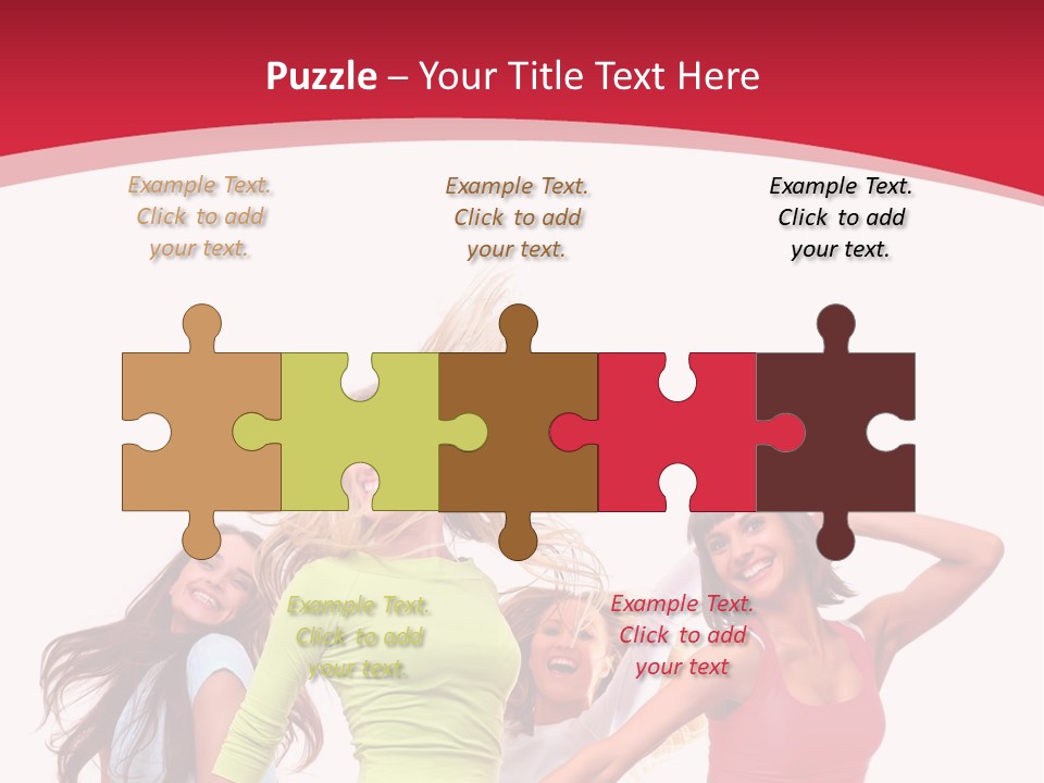 A Group Of Young Women Are Dancing Together PowerPoint Template