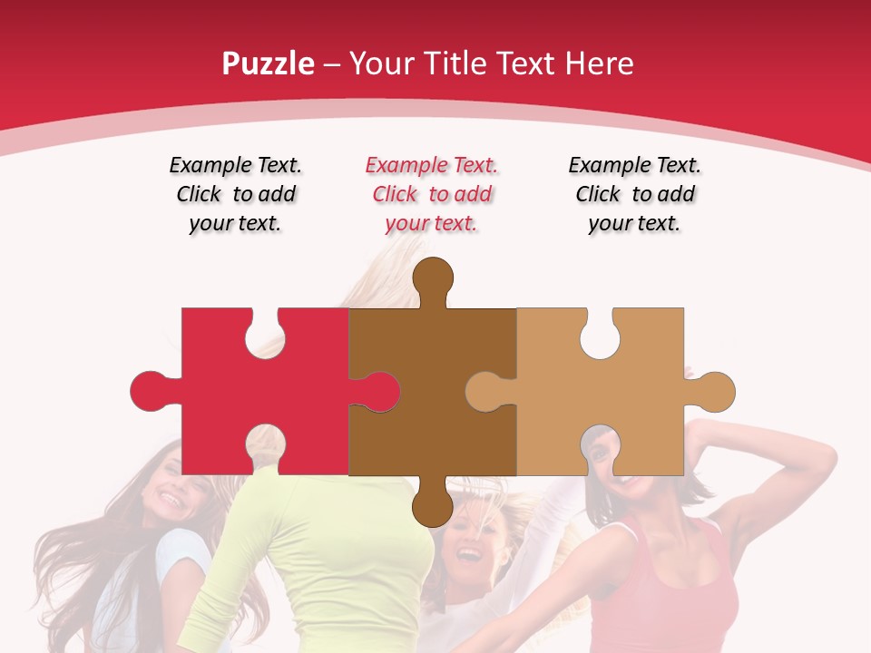 A Group Of Young Women Are Dancing Together PowerPoint Template