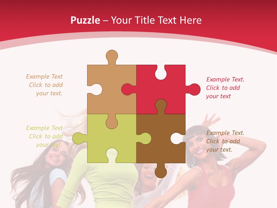 A Group Of Young Women Are Dancing Together PowerPoint Template