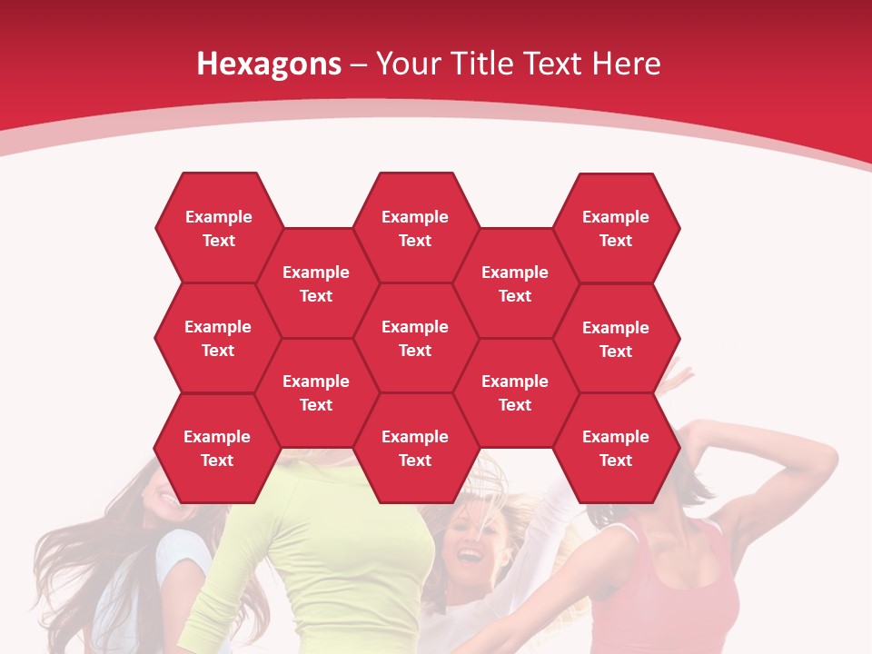 A Group Of Young Women Are Dancing Together PowerPoint Template