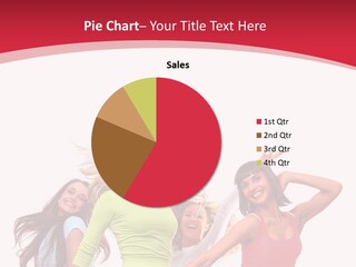 A Group Of Young Women Are Dancing Together PowerPoint Template