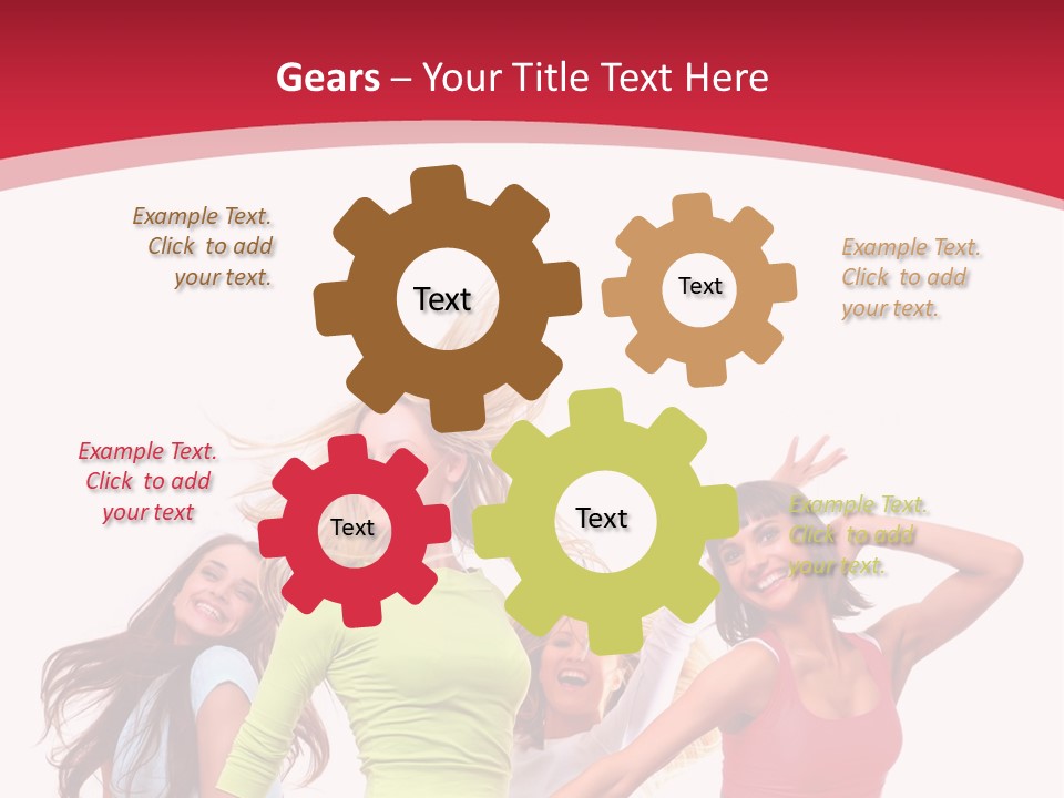 A Group Of Young Women Are Dancing Together PowerPoint Template