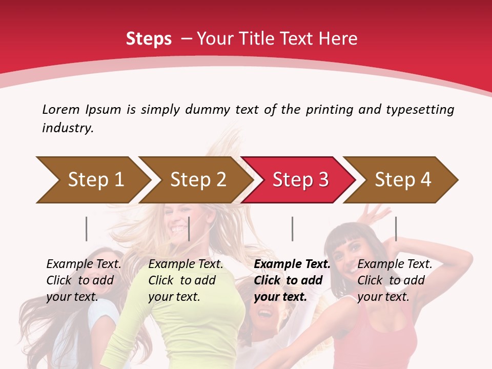 A Group Of Young Women Are Dancing Together PowerPoint Template