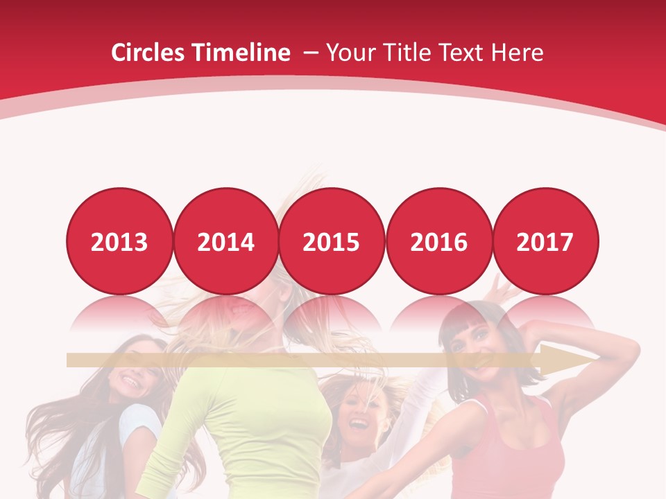 A Group Of Young Women Are Dancing Together PowerPoint Template