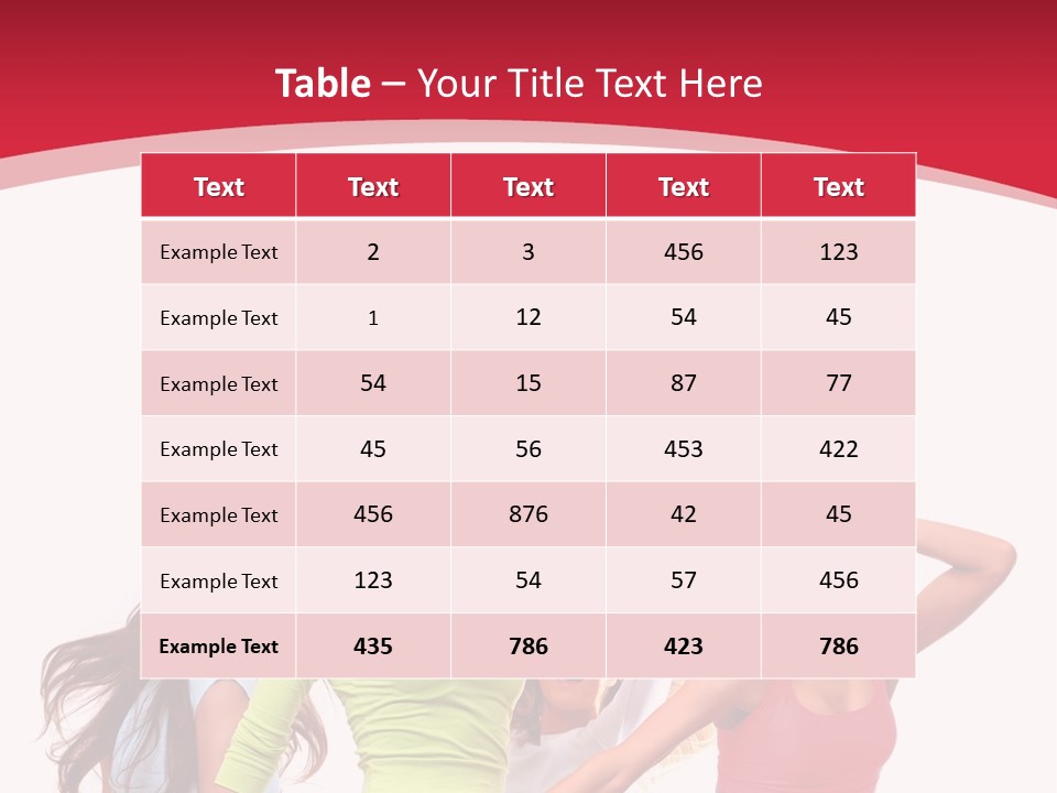 A Group Of Young Women Are Dancing Together PowerPoint Template