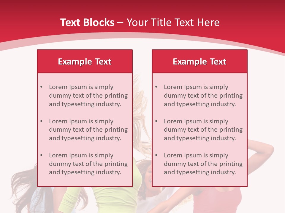 A Group Of Young Women Are Dancing Together PowerPoint Template