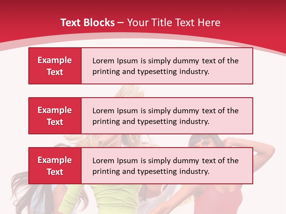 A Group Of Young Women Are Dancing Together PowerPoint Template