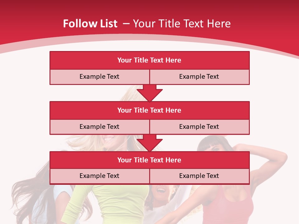 A Group Of Young Women Are Dancing Together PowerPoint Template