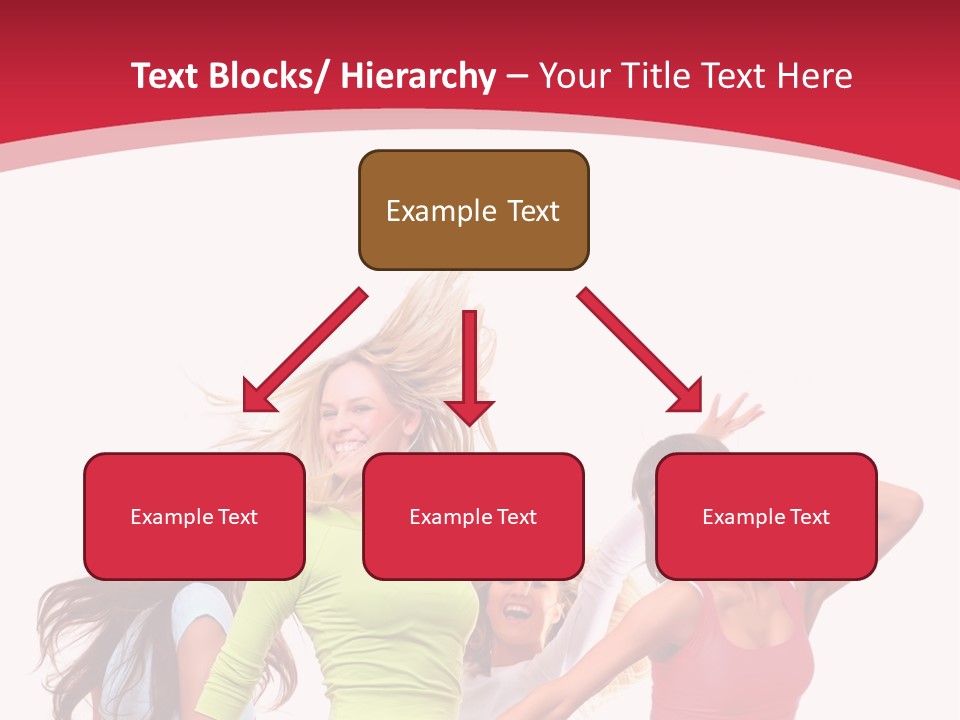 A Group Of Young Women Are Dancing Together PowerPoint Template