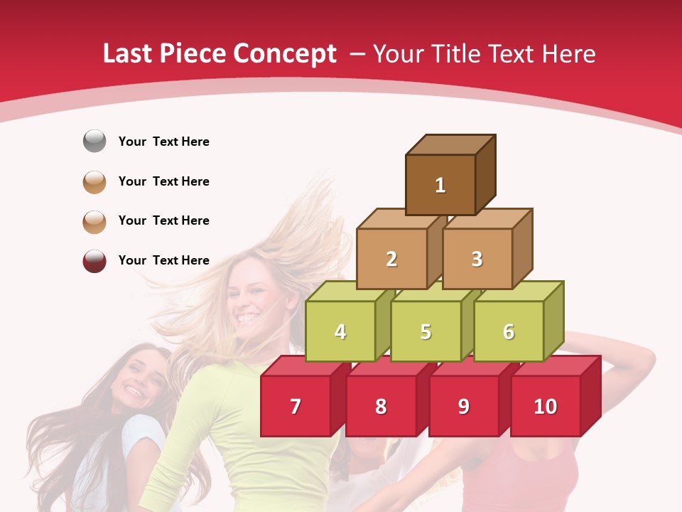 A Group Of Young Women Are Dancing Together PowerPoint Template