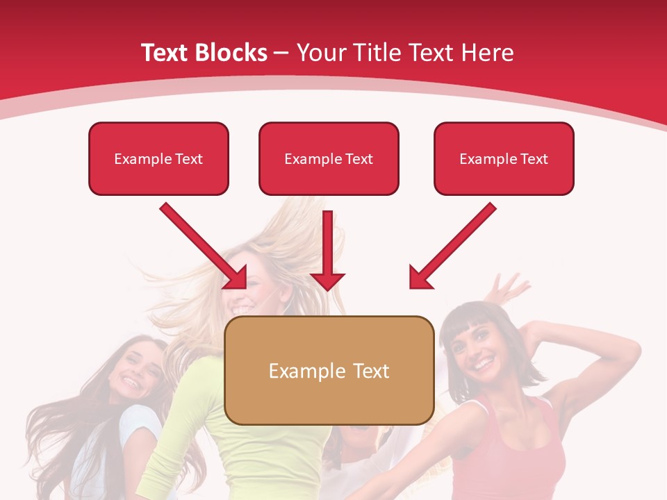 A Group Of Young Women Are Dancing Together PowerPoint Template