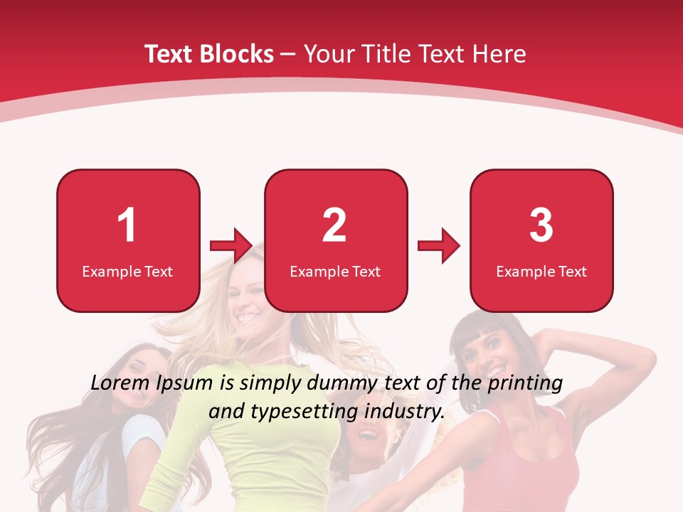 A Group Of Young Women Are Dancing Together PowerPoint Template