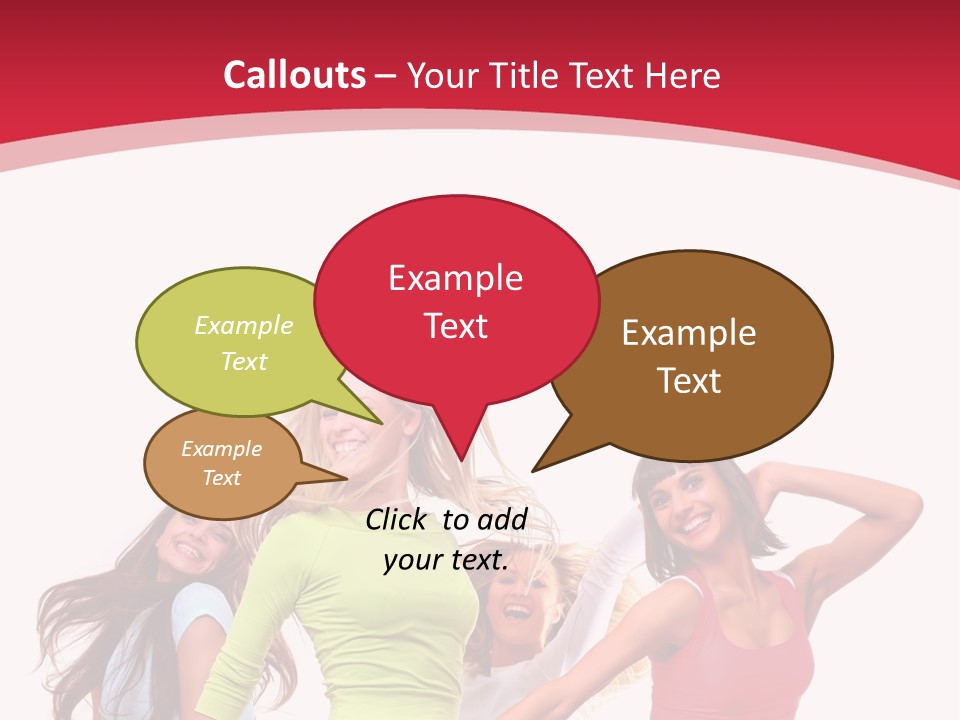 A Group Of Young Women Are Dancing Together PowerPoint Template