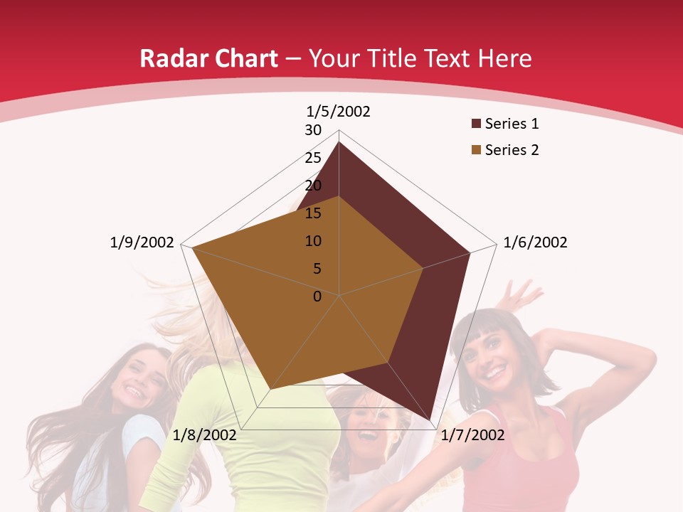 A Group Of Young Women Are Dancing Together PowerPoint Template