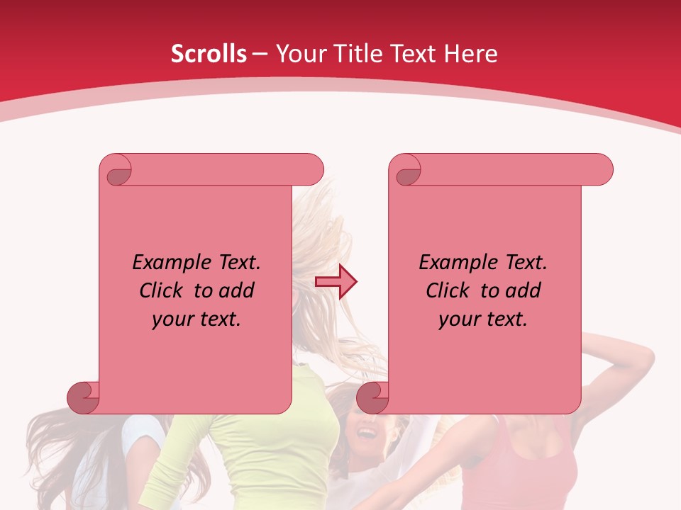 A Group Of Young Women Are Dancing Together PowerPoint Template