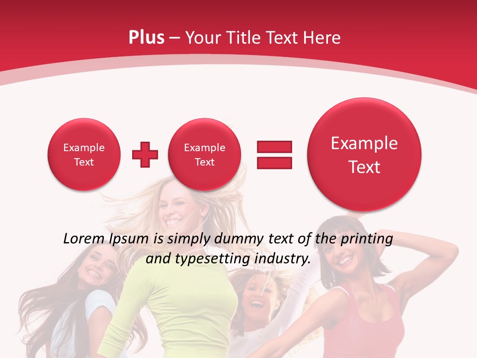 A Group Of Young Women Are Dancing Together PowerPoint Template