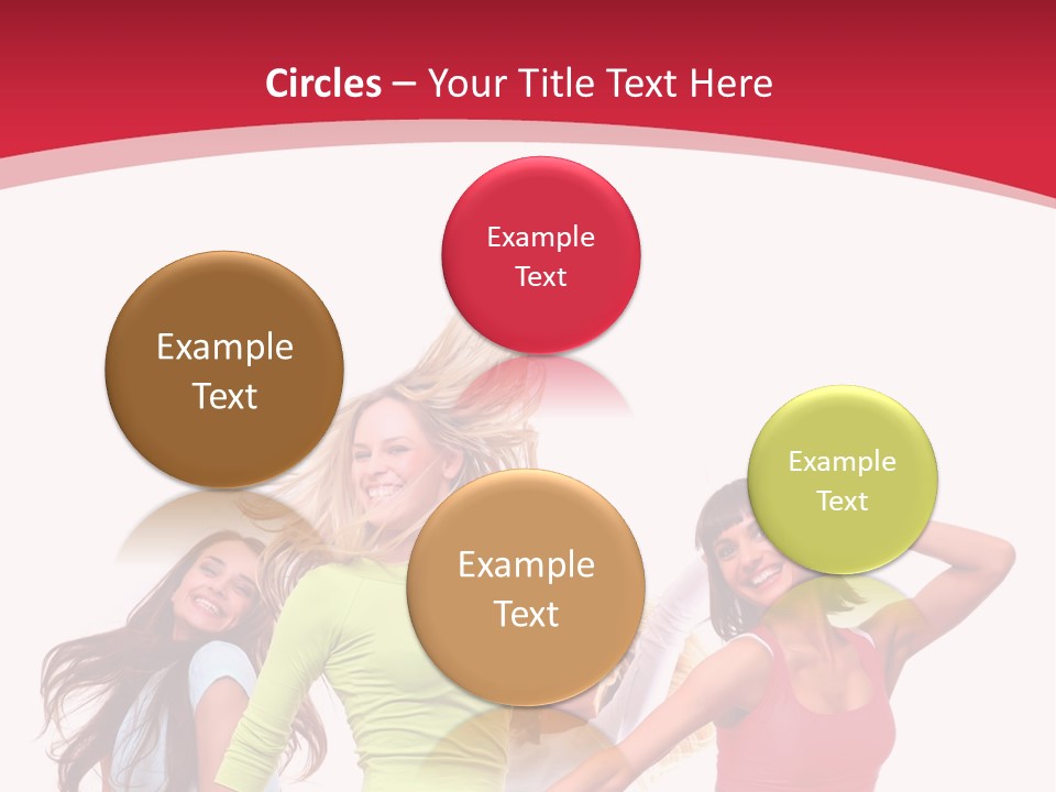 A Group Of Young Women Are Dancing Together PowerPoint Template