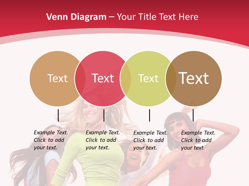 A Group Of Young Women Are Dancing Together PowerPoint Template