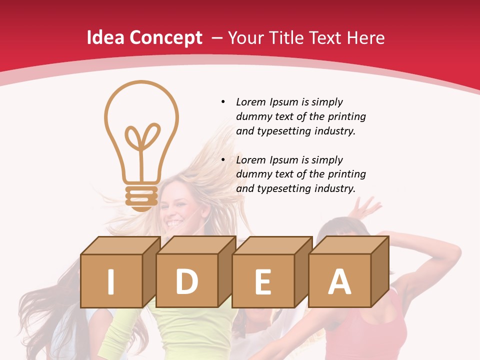 A Group Of Young Women Are Dancing Together PowerPoint Template