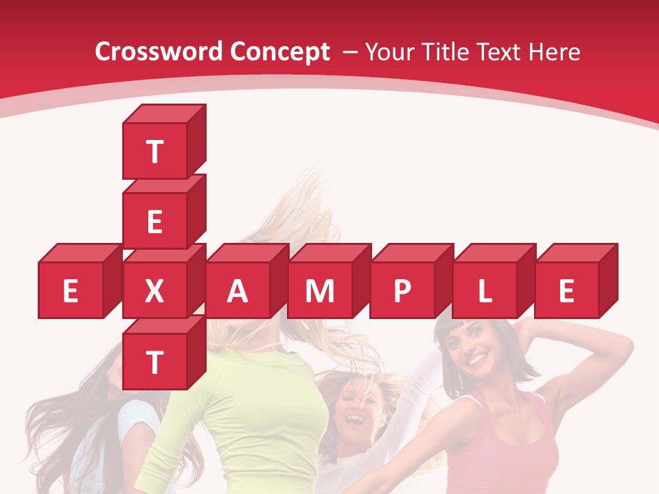 A Group Of Young Women Are Dancing Together PowerPoint Template