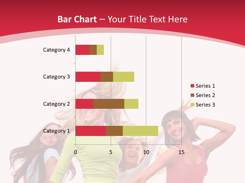 A Group Of Young Women Are Dancing Together PowerPoint Template