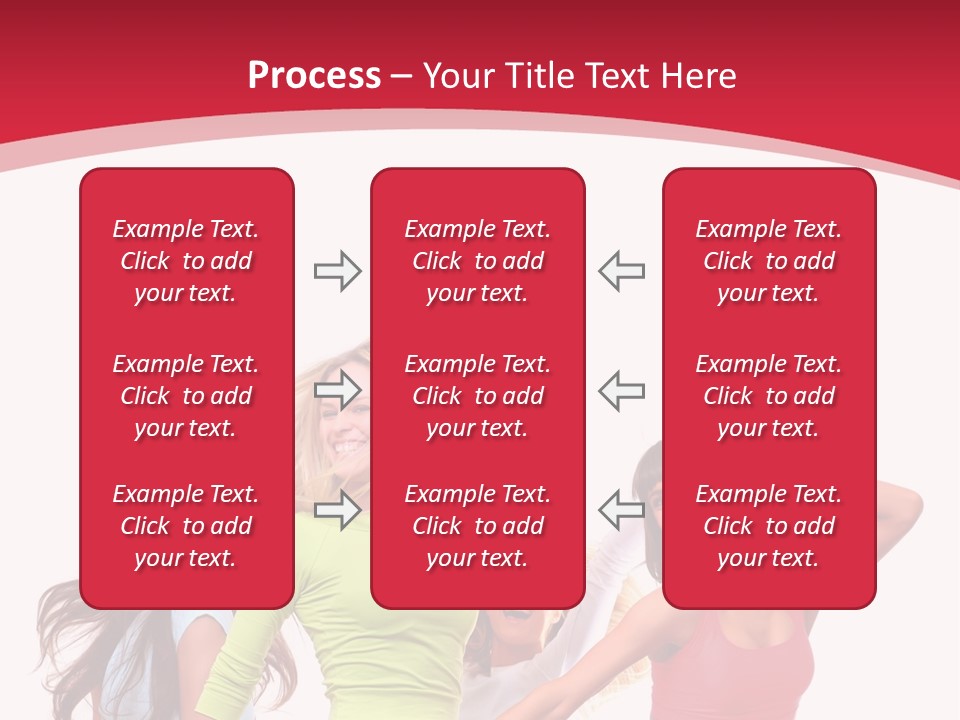 A Group Of Young Women Are Dancing Together PowerPoint Template