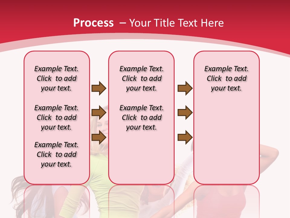 A Group Of Young Women Are Dancing Together PowerPoint Template