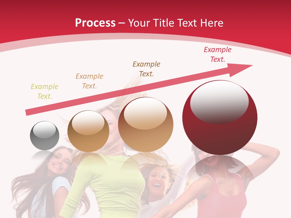 A Group Of Young Women Are Dancing Together PowerPoint Template