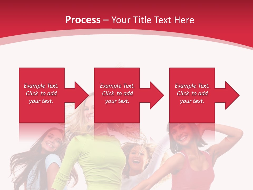 A Group Of Young Women Are Dancing Together PowerPoint Template