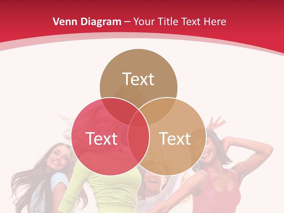 A Group Of Young Women Are Dancing Together PowerPoint Template