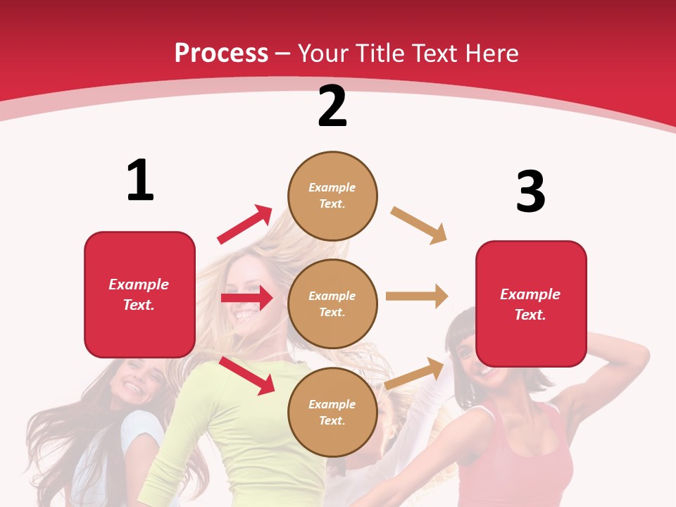 A Group Of Young Women Are Dancing Together PowerPoint Template