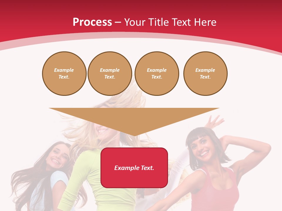 A Group Of Young Women Are Dancing Together PowerPoint Template
