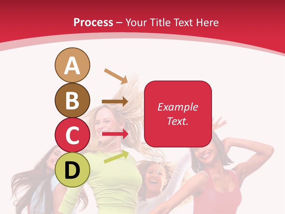 A Group Of Young Women Are Dancing Together PowerPoint Template