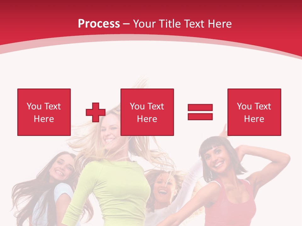 A Group Of Young Women Are Dancing Together PowerPoint Template