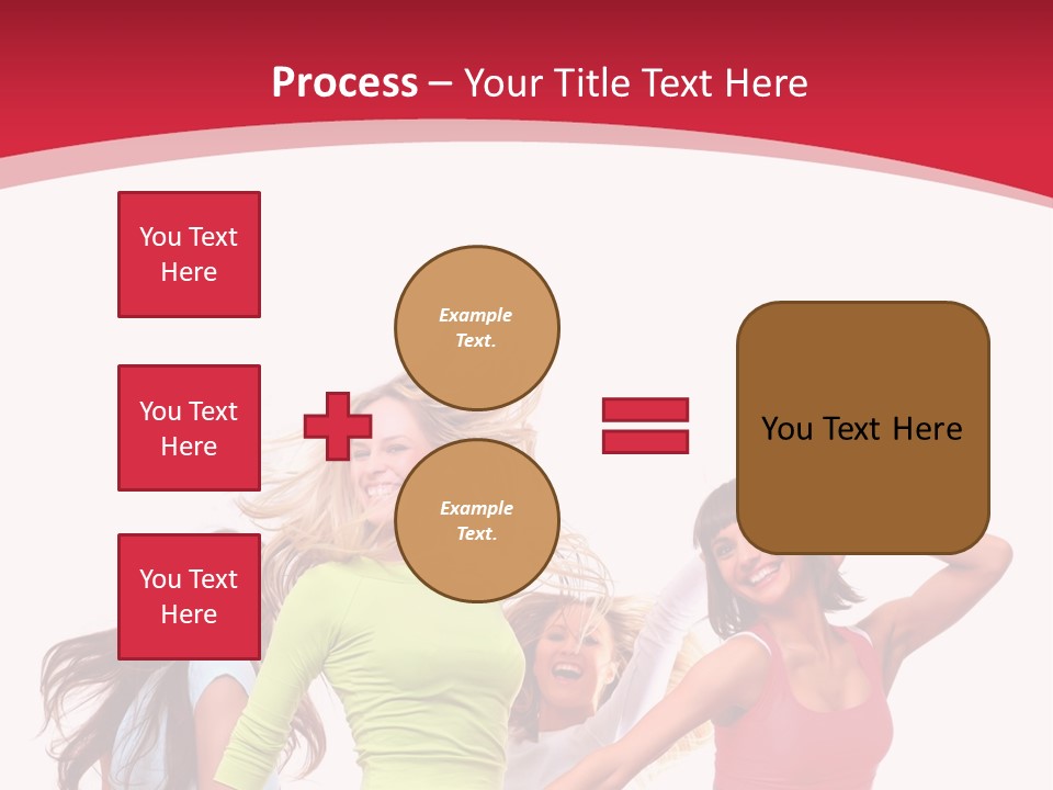 A Group Of Young Women Are Dancing Together PowerPoint Template