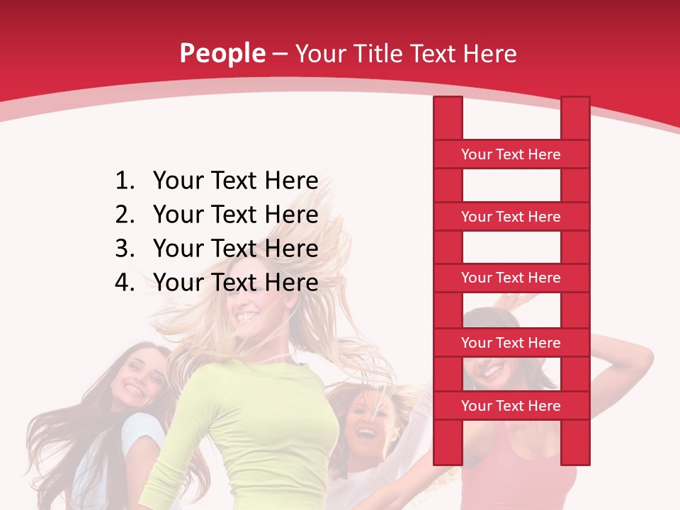 A Group Of Young Women Are Dancing Together PowerPoint Template