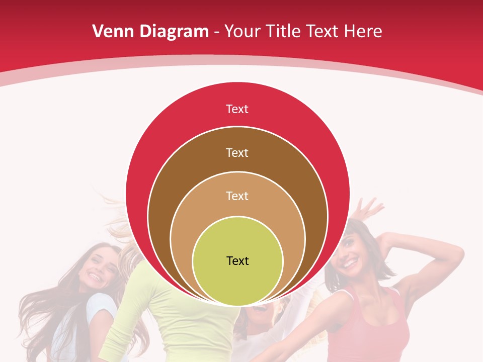 A Group Of Young Women Are Dancing Together PowerPoint Template