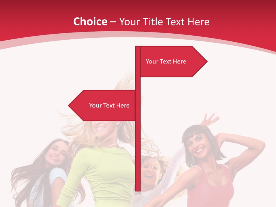 A Group Of Young Women Are Dancing Together PowerPoint Template