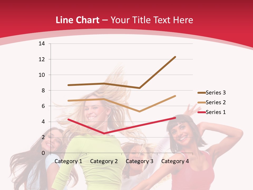 A Group Of Young Women Are Dancing Together PowerPoint Template