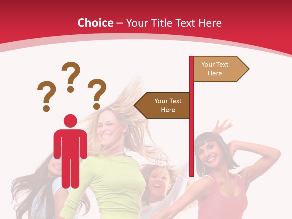 A Group Of Young Women Are Dancing Together PowerPoint Template