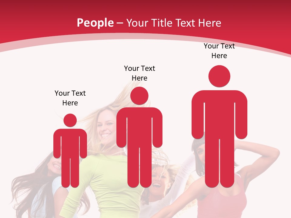 A Group Of Young Women Are Dancing Together PowerPoint Template