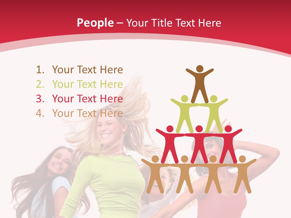 A Group Of Young Women Are Dancing Together PowerPoint Template