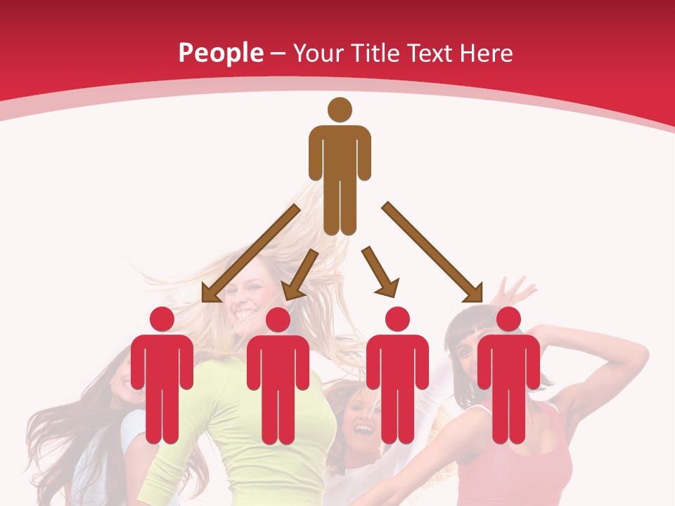 A Group Of Young Women Are Dancing Together PowerPoint Template