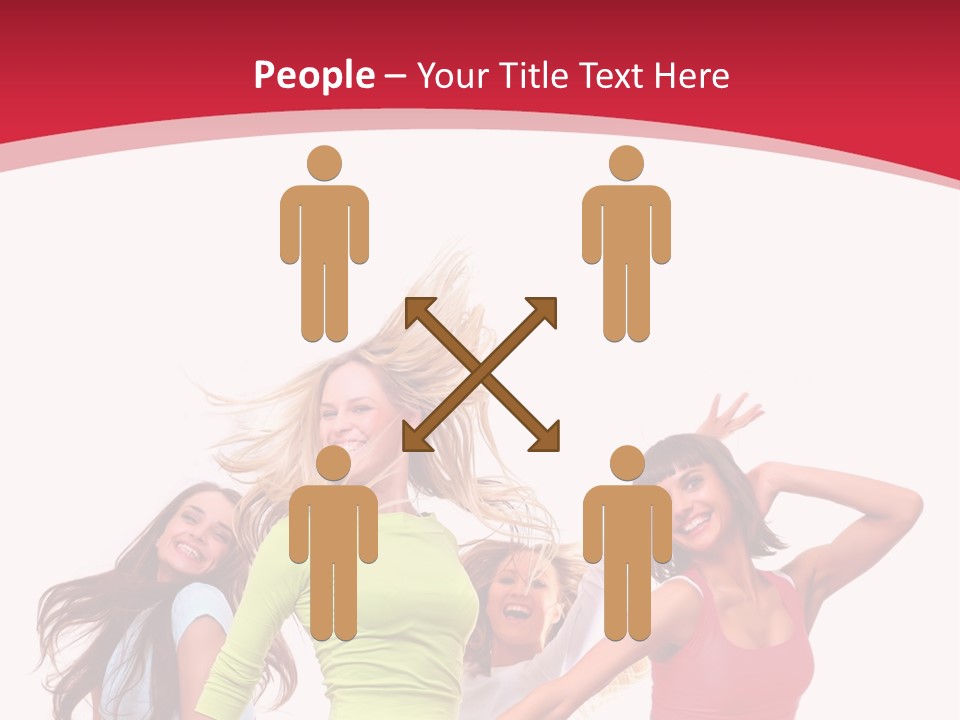 A Group Of Young Women Are Dancing Together PowerPoint Template
