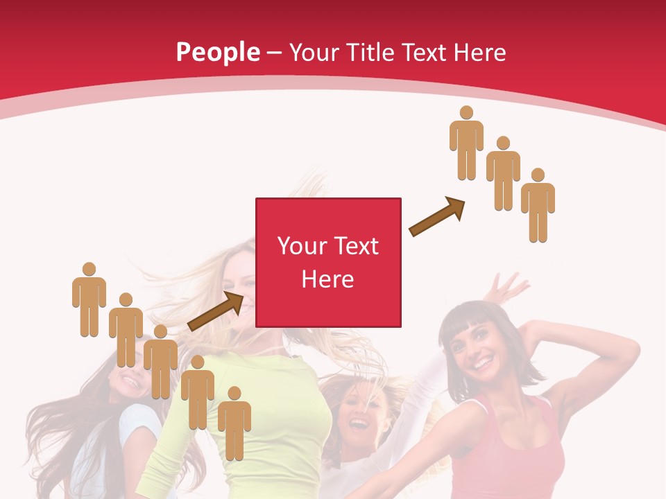 A Group Of Young Women Are Dancing Together PowerPoint Template