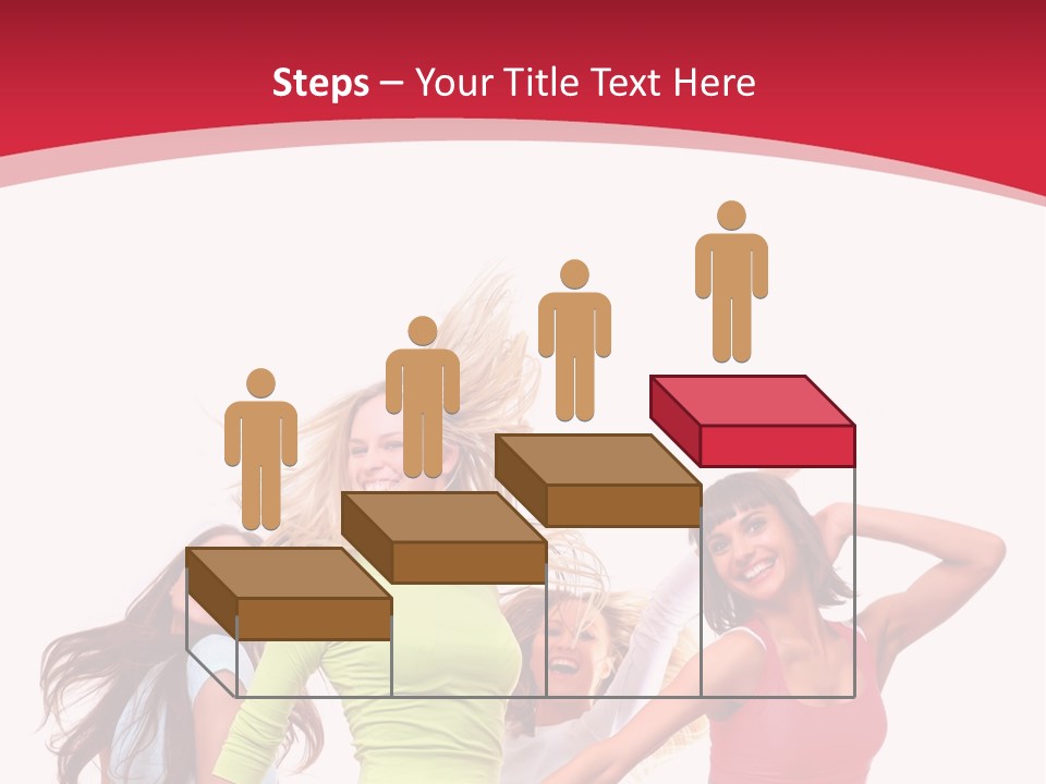 A Group Of Young Women Are Dancing Together PowerPoint Template