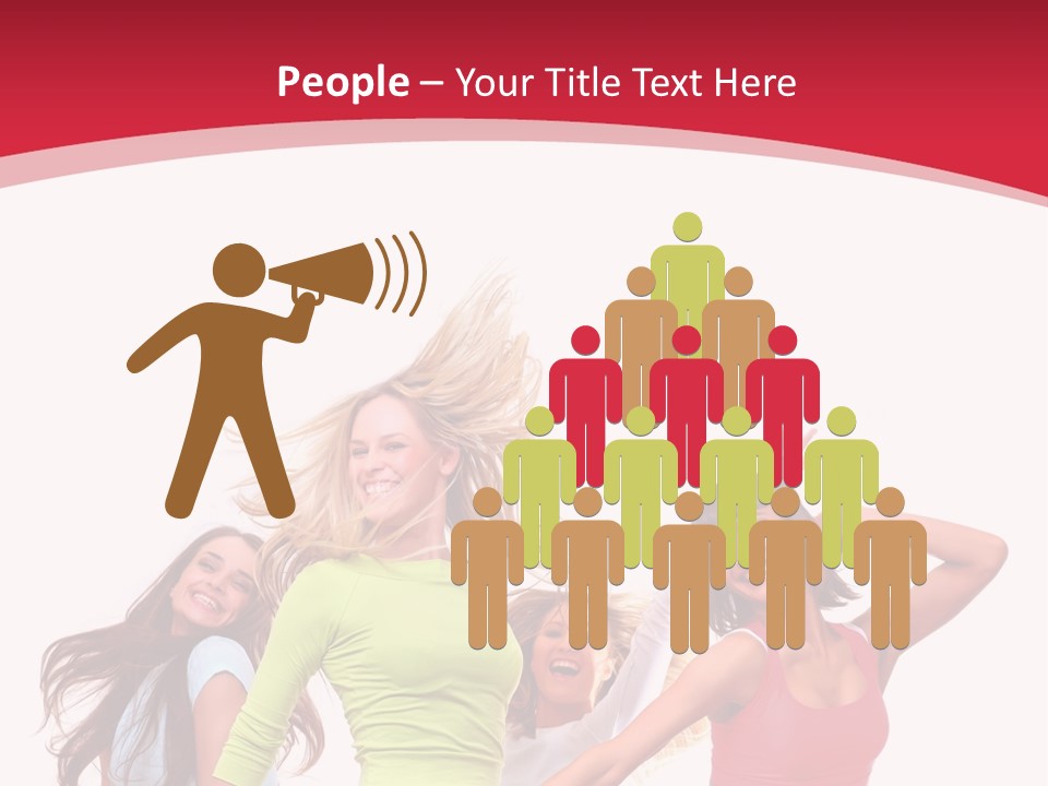 A Group Of Young Women Are Dancing Together PowerPoint Template