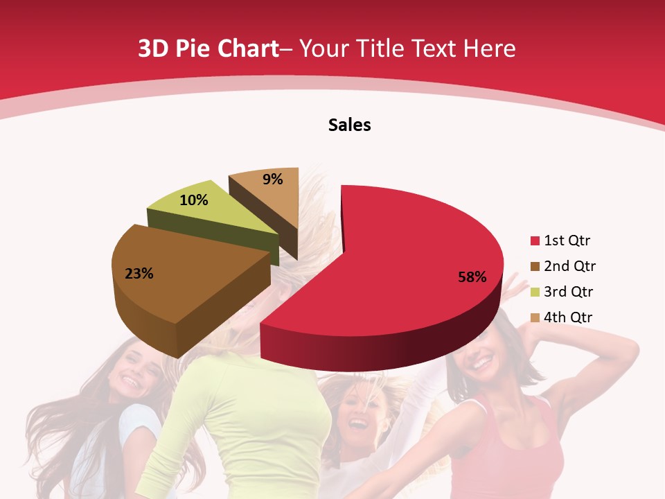 A Group Of Young Women Are Dancing Together PowerPoint Template