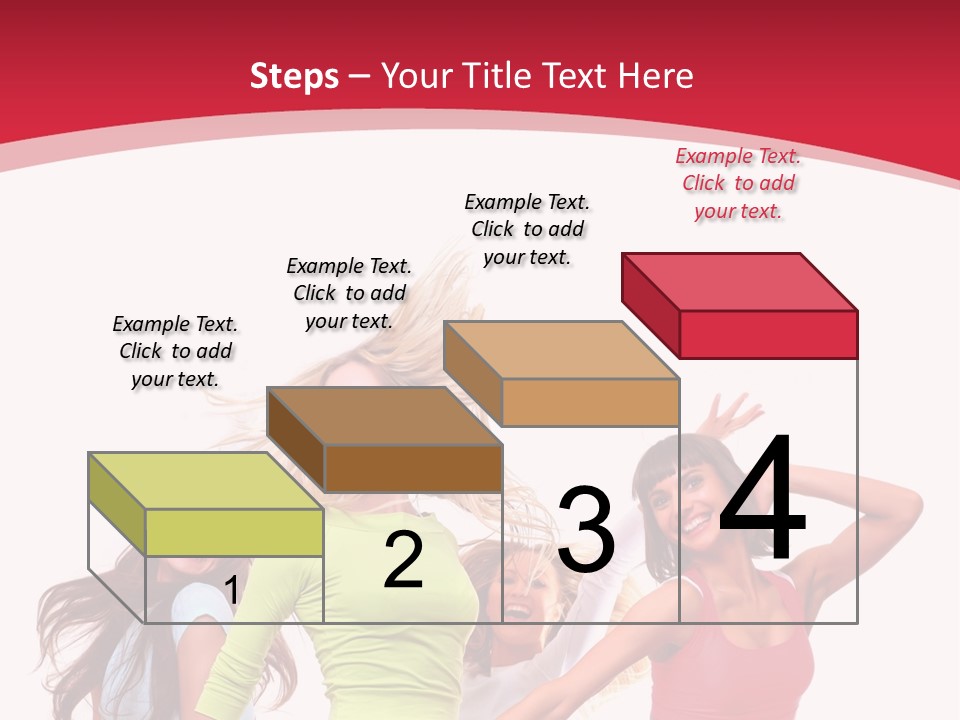 A Group Of Young Women Are Dancing Together PowerPoint Template